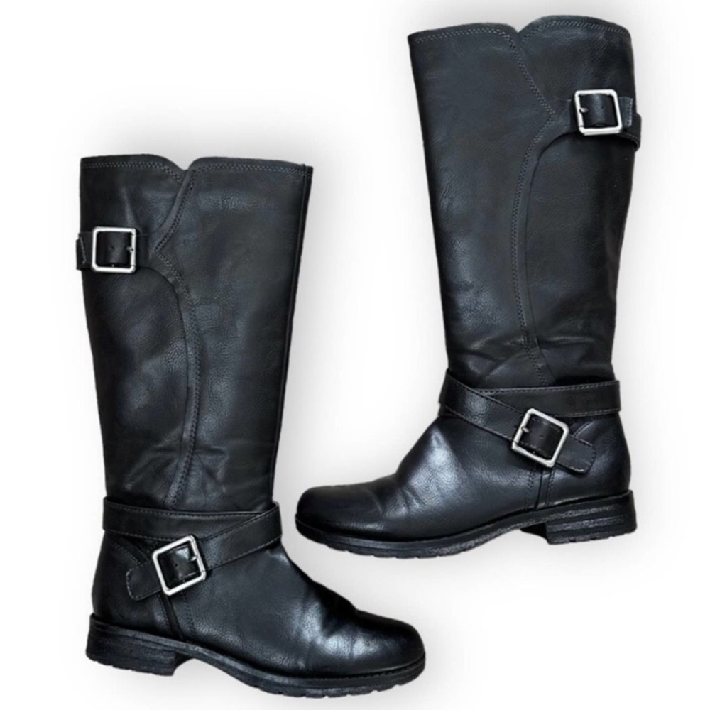 Naturalizer Zapato Tall Black Boots w/ Buckles | Size 7.5